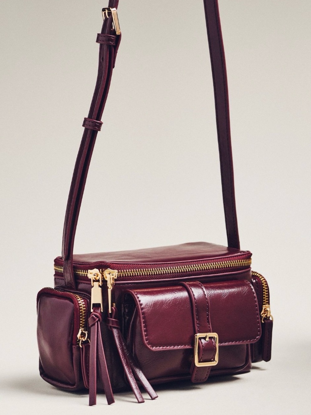 Anthropologie Multi Pocket Cargo Crossbody Bag - Picture 1 of 5